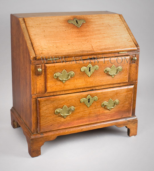 Child's Slant Lid Desk, Queen Anne Fall Front
New England, 18th Century, angle view